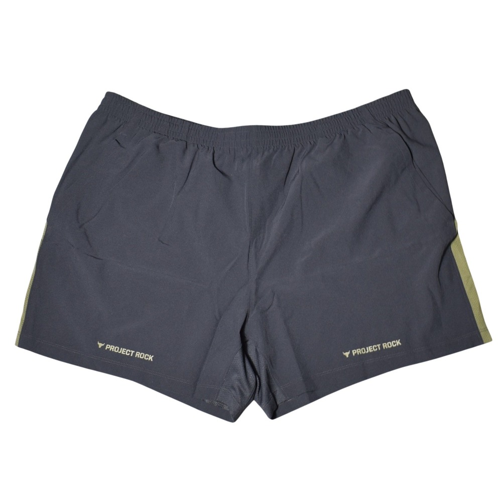 Under Armour Project Rock Ultimate 5" Shorts Men's 2XL Black Marine OD Green NEW